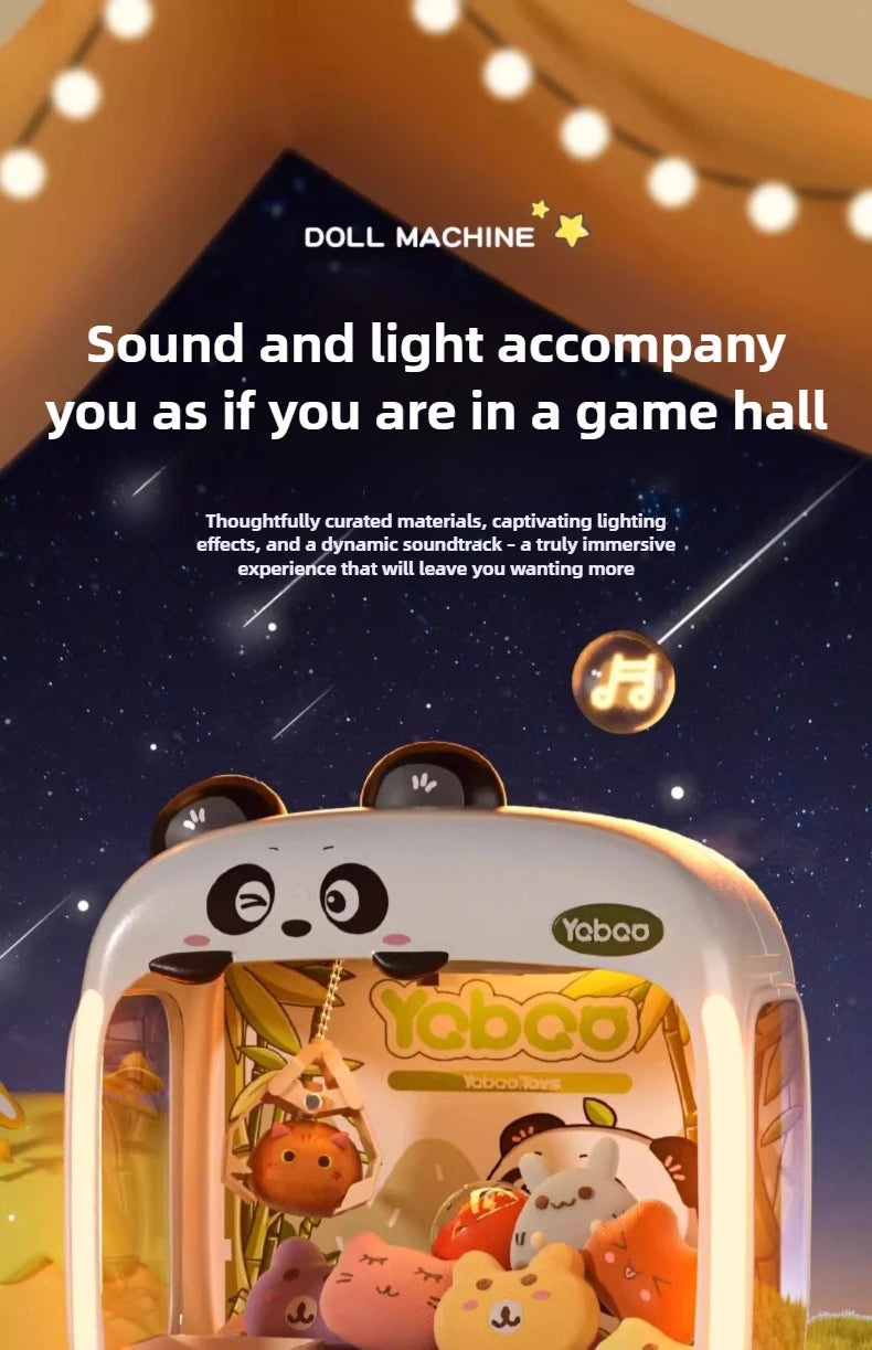 Children Mini Claw Machine Toy DIY Coin Operated Play Game Electric Clip Doll Arcade Machine Kids Interactive Toy Christmas Gift