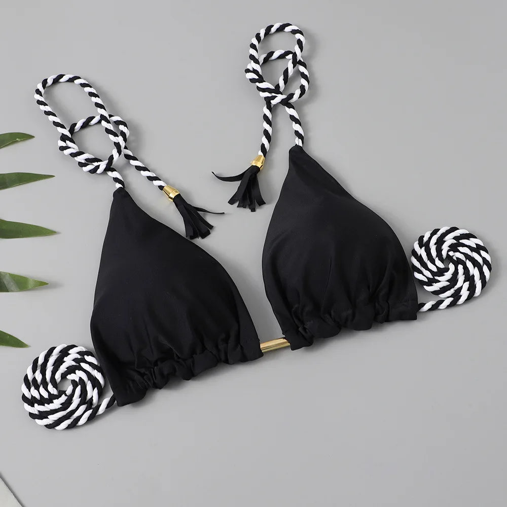 Swimsuit Women Bikinis Set Sexy Drawstring Bikini Beachwear Leopard Two-pieces Swimwear Bathing Suit Lace Up Bikini Set Biquinis