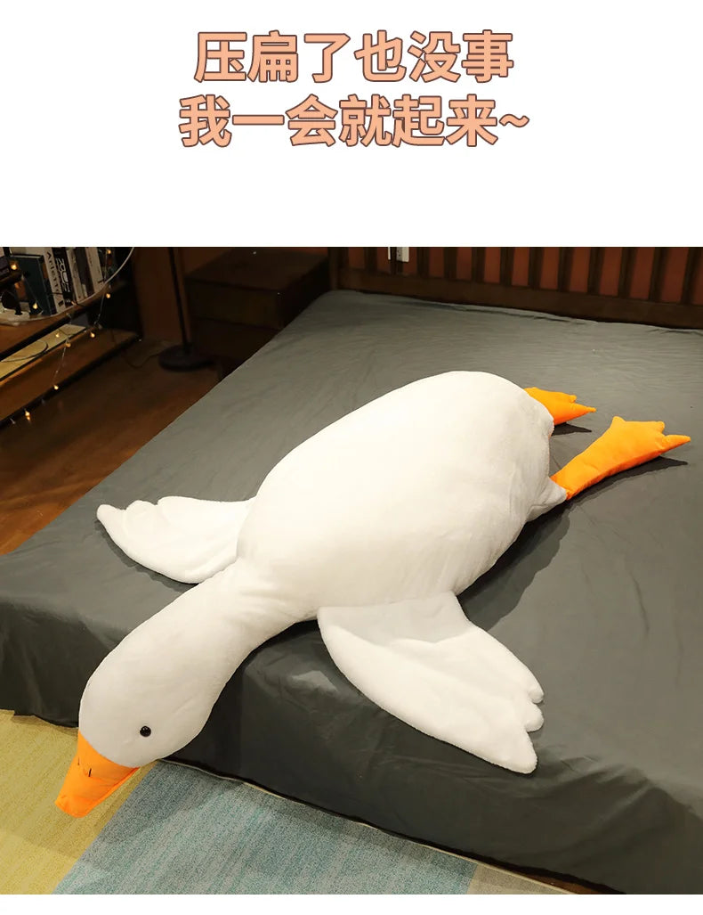 50-190cm 7 Colors Large Goose Plush Toys Brown Giant Hug Stuffed Animal Duck Kawaii Sleeping Pillow Big Christmas Gift for Girls