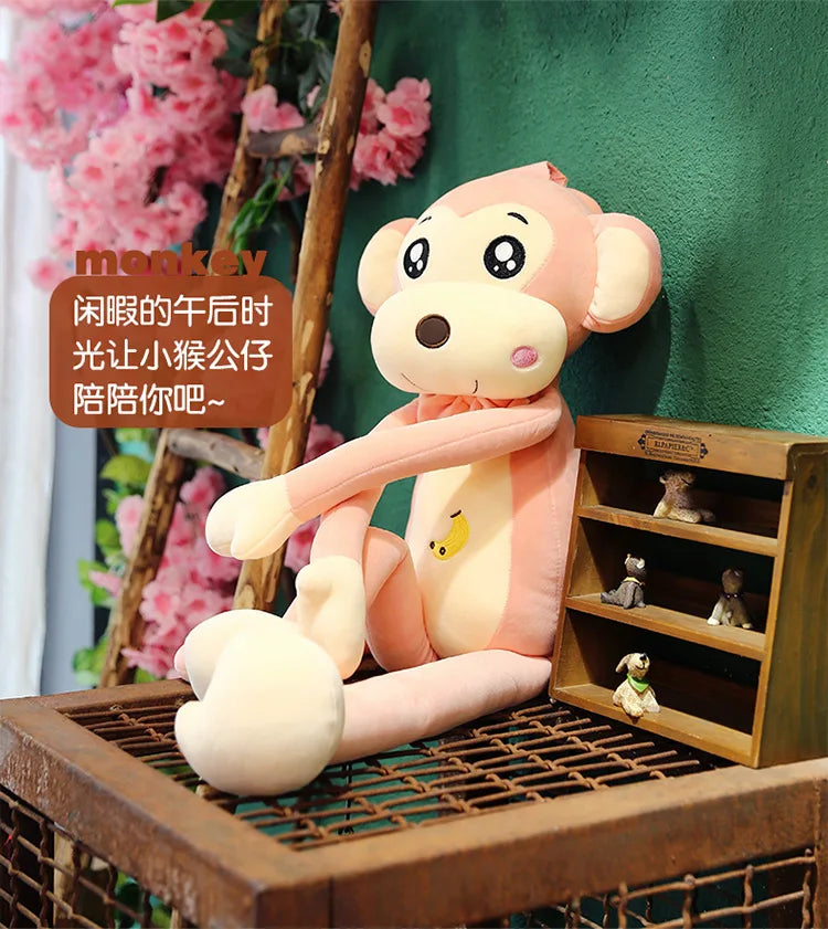 Creative Cute Cartoon Plush Toy Animal Monkey Long Arms And Long Legs Doll Baby Sleeping Comfort Pillow Christmas Gift