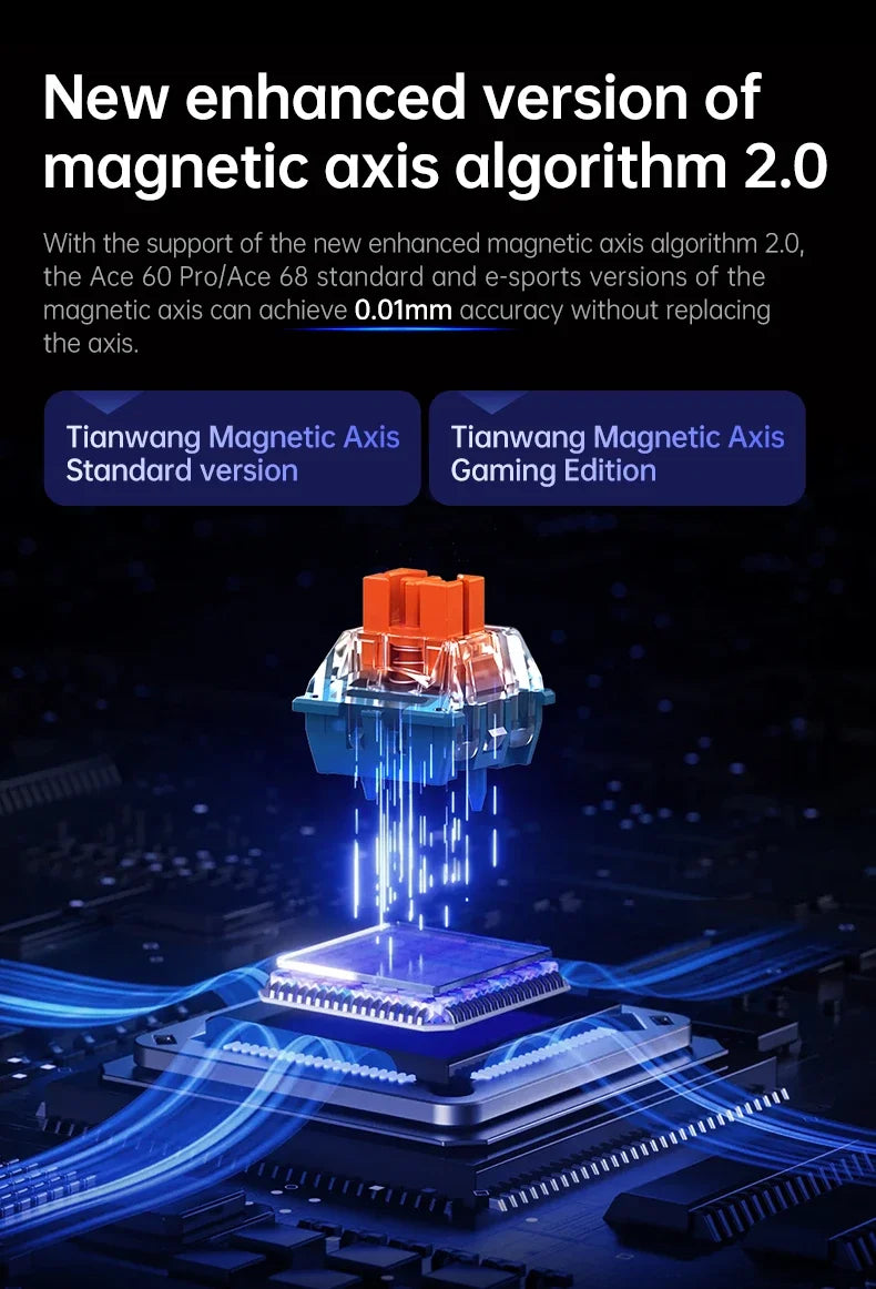 MCHOSE Ace68 RGB 8K Mechanical Keyboard ,Magnetic Switch,0.01mm RT Accuracy,128K Scan Rate,Customs Gaming Keyboards