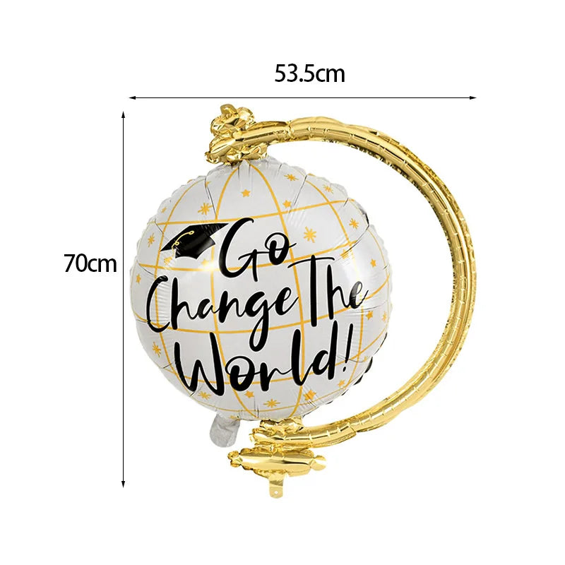 Graduation Balloon Gold Black Doctor Helium Foil Balloons Congratulation Graduation High School 2025 Graduation Party Decoration