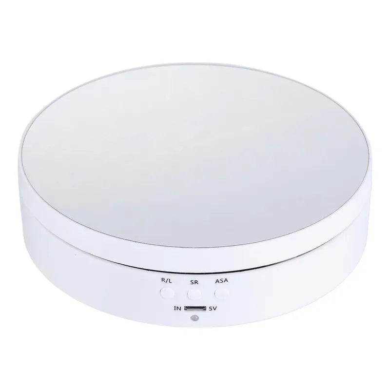 Electric 360 Degree Rotating Display Stand 3Speed Mirror Turntable Jewelry Stand Battery/USB Power Supply,Photography Shooting
