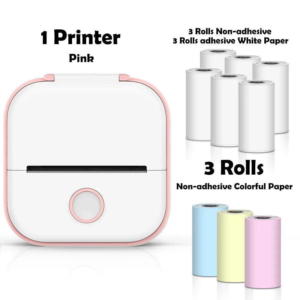 Phomemo T02 Portable Mini Wireless Thermal Pocket Printer Self-adhesive Stickers Use for DIY,Journal Sticker impresora portátil