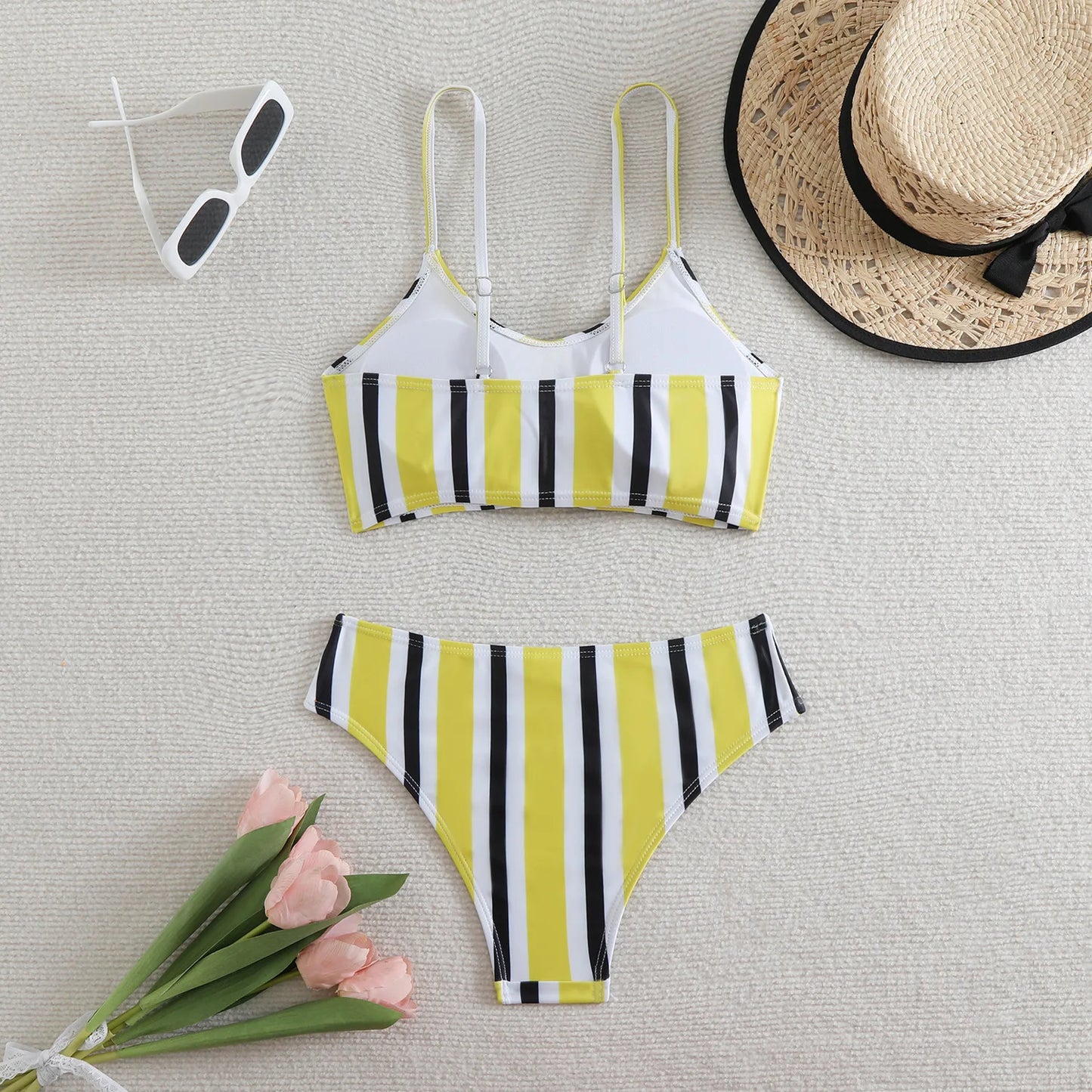 Striped Sexy Bikinis Women's Swimwear Female Swimsuit For Swim Wear Bathing Suit Brazilian Bikini Set Beachwear Pool Bather 2025