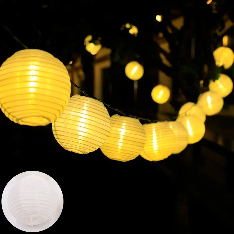 Halloween Pumpkin Lantern Solar String Lights Outdoor Waterproof LED Fairy String Lights Garden Yard Halloween Party Decorations