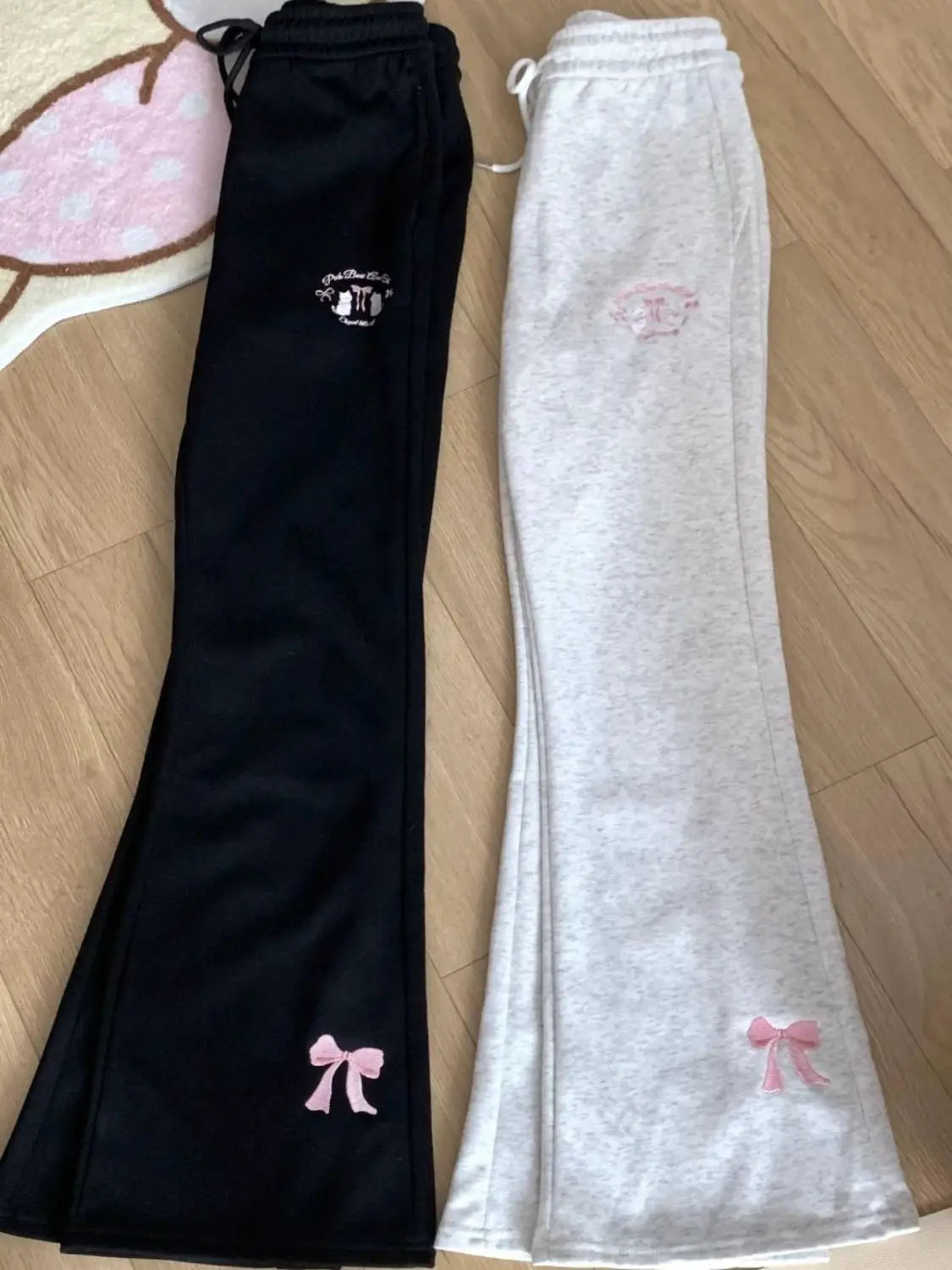 Sweet Girl Cute Straight Pants Spring New Casual All Match Sports Sweatpants Elastic Waist Cartoon Y2k Aesthetic Women Pants