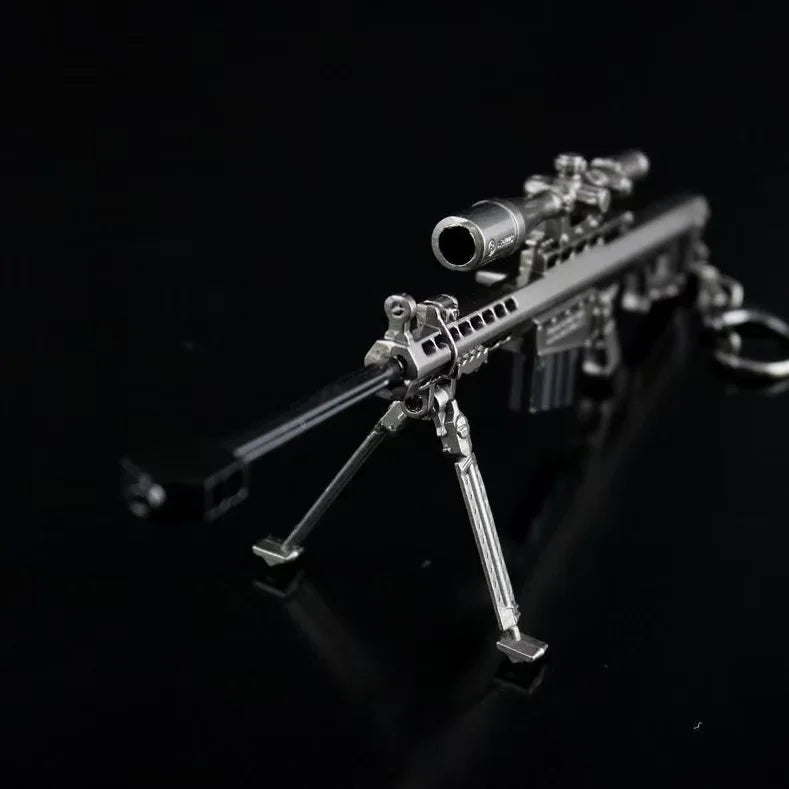 Detachable magazine alloy mini Barrett pistol 17CM sniper rifle model gun desktop decoration for boys, adult Christmas gift