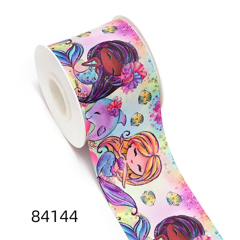 5 Yards Printed Grosgrain Ribbons For Bows DIY Craft Decoration Packaging Supplies 84400