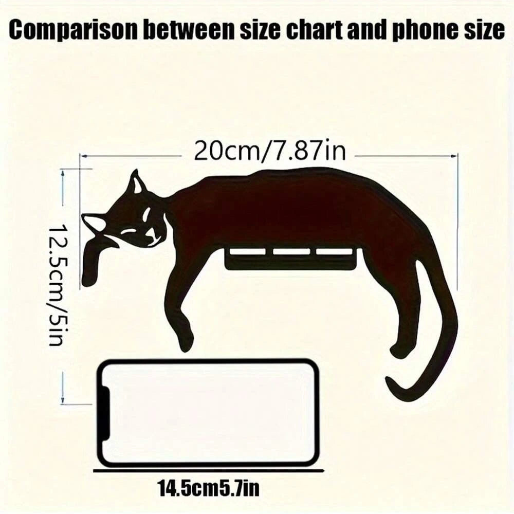 Black Cat Silhouette Metal Wall Sculpture | Living Room/Bedroom Decor | Halloween & Christmas Gift, Door Top Ornament