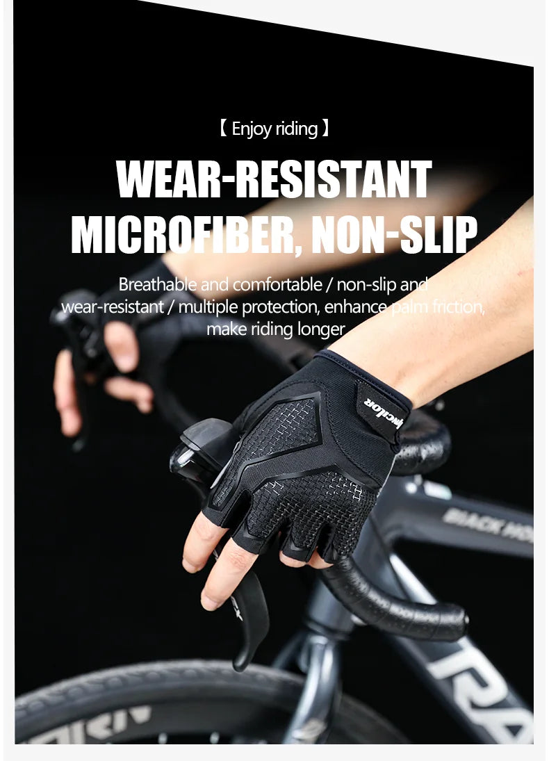 Half Finger Cycling Gloves Summer Bicycle Gloves Shock-absorption Breathable Mountain Bike MTB Gloves Cycling Accessories