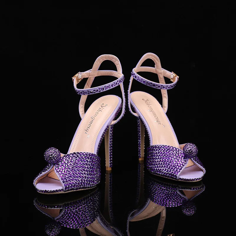 Fashion High Quality Wedding Shoes Women Pearls Studs Luxury Peep Toe White High Heels Buckle Designer Woman Sandal 43 Zapatos