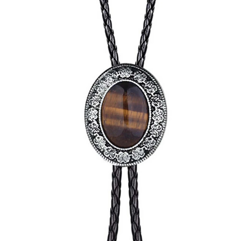Golden Ties for Men American Cowboy Garment Accessory Tie Adjustable Bull Head Western Cowboy Bolo Tie Pendant Necklace