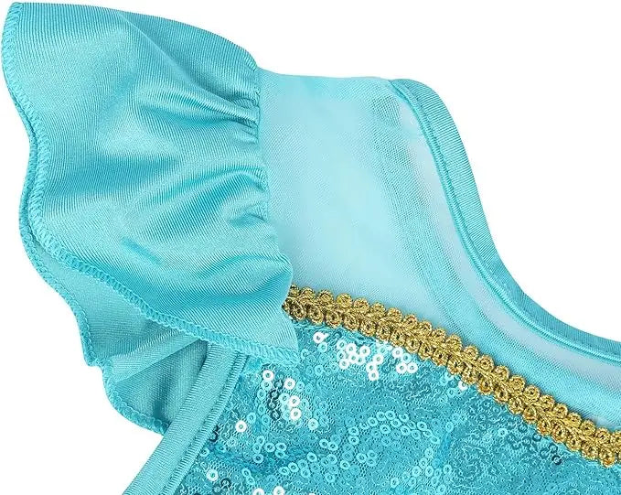 2025 Girls Two Piece Swimsuit Anna Elsa Belle Swimwear Princess Bodysuit Swimwear for Girls Childrens Bikini Beachwear Clothes