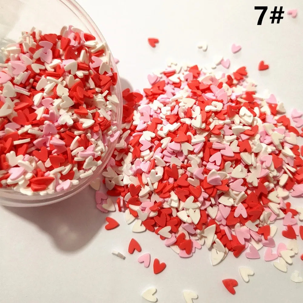 100g DIY Polymer Clay Fake Candy Sweets Sugar Sprinkle Decorations for Fake Cake Dessert Simulation Food Dollhouse Gifts