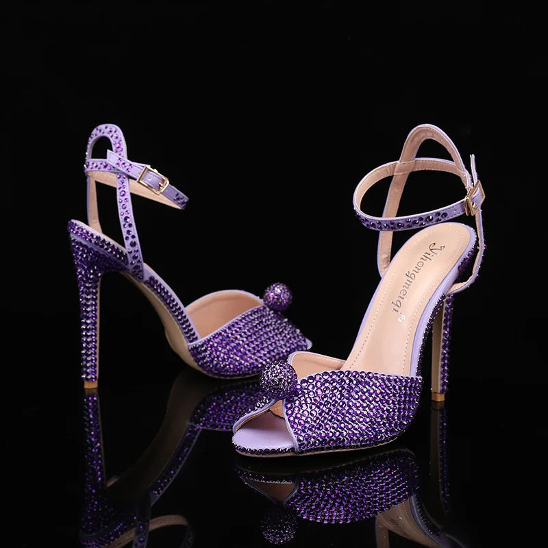 Fashion High Quality Wedding Shoes Women Pearls Studs Luxury Peep Toe White High Heels Buckle Designer Woman Sandal 43 Zapatos
