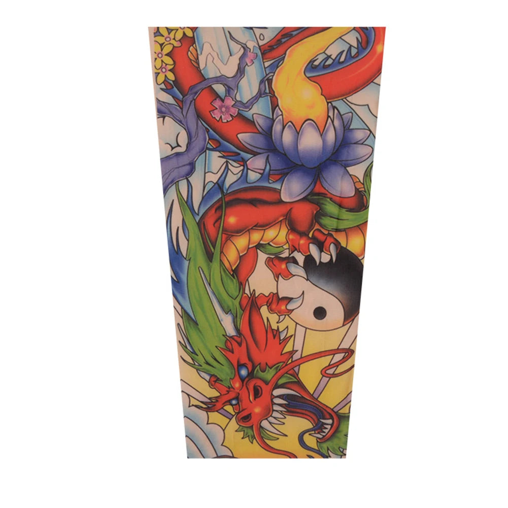 Children Flower Arm Sleeves Arm Cover Outdoor Sport Running Summer Cooling UV Protection Tattoo Arm Sleeves Sun Protection