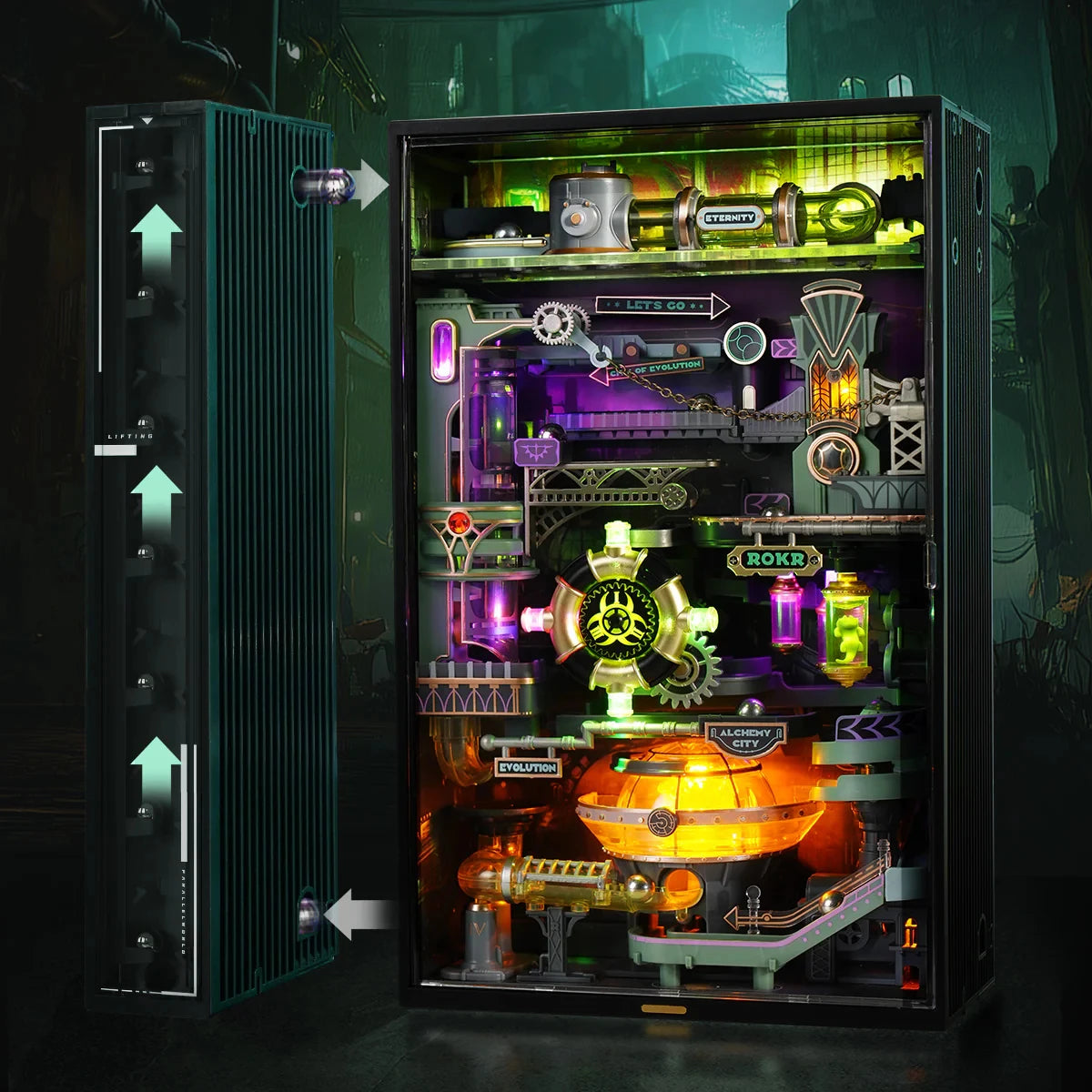 ROBOTIME ROKR Alchemy City Marble Run Infinite Loop Parallel World Series STEM Toy Ultimate Christmas Gift for Boys Collectors