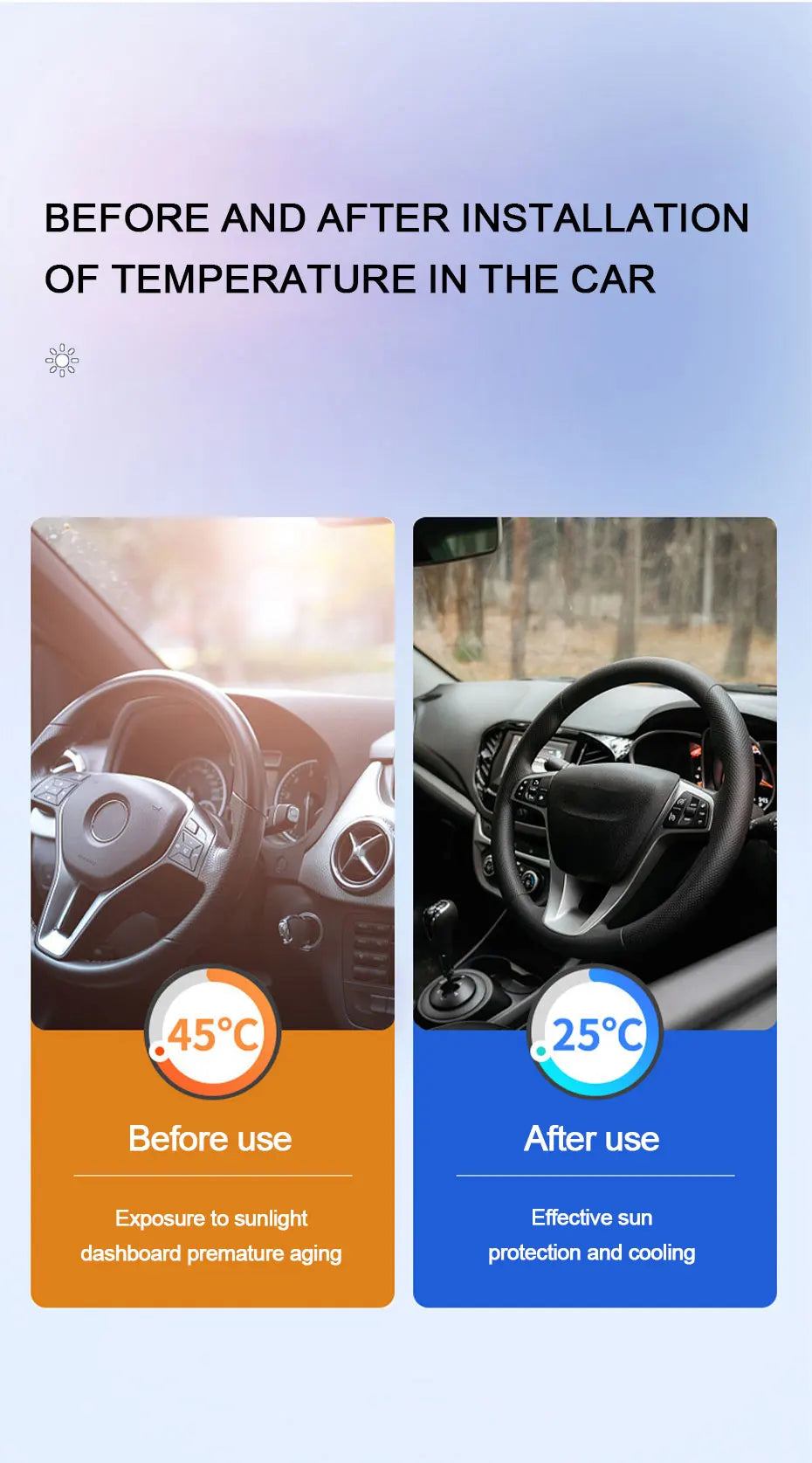 SEAMETAL Foldable Car Windshield Sun Shade Front Window Curtain Summer UV Refletive Sun Protection Cover Car Windscreen Sunshade