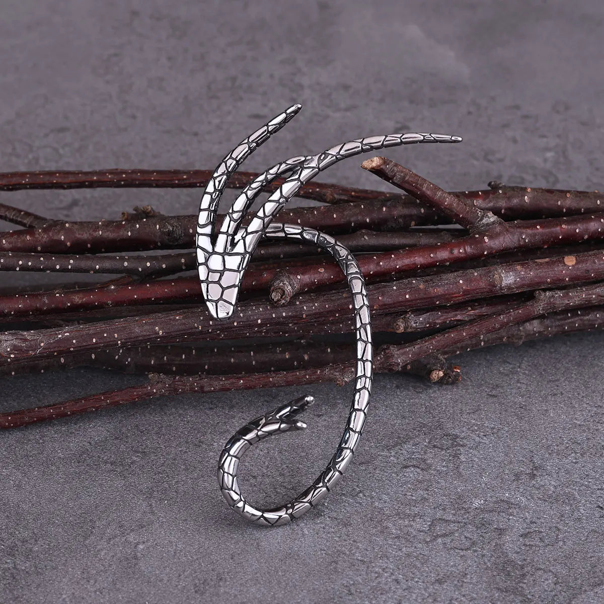 Viking Cobra Men's and Women's Fashion Hip Hop Earrings Stainless Steel Drop Wrap Around Earrings Fashion Personalized Jewelry