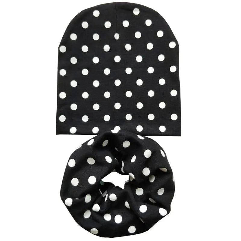 Star Print Cotton Baby Hat Autumn Winter Baby Girls Hat Boys Cap Toddlers Infant Cap Scarf Children Bonnet Hats