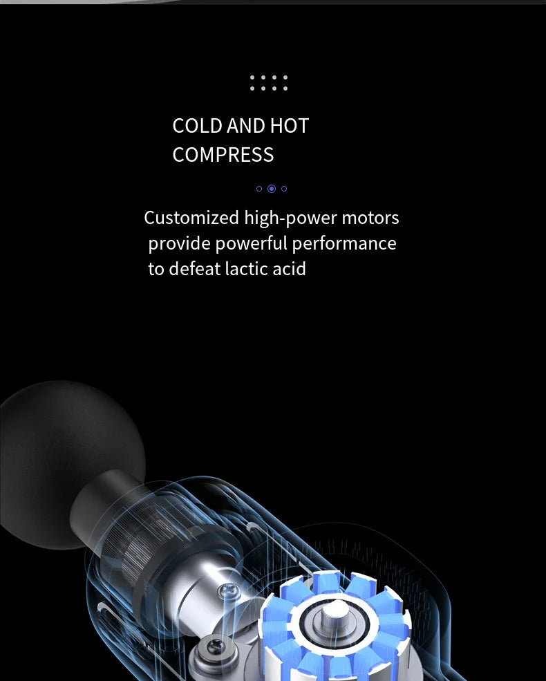 Fitness Massage Gun Fascia Deep Muscle Relax Body Neck Massager Electric Fitness Equipment Noise Reduction Christmas gift