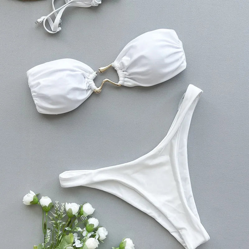 Summer Sexy Bikinis Swimsuits Women Swimwear Push Up Female Beach Swim Wear Bathing Suits Brazilian Bikini Set Pool Bather 2025