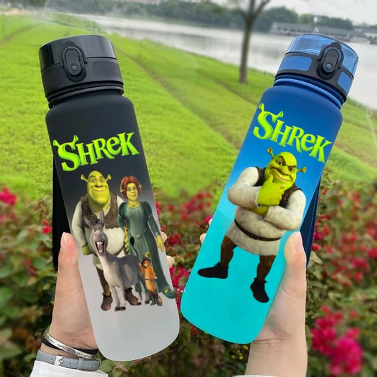 Shrek  650ml Cartoon Characters Portable Water Cup Large Capacity Outdoor Plastic Leak-proof Water Bottle Children's Gift