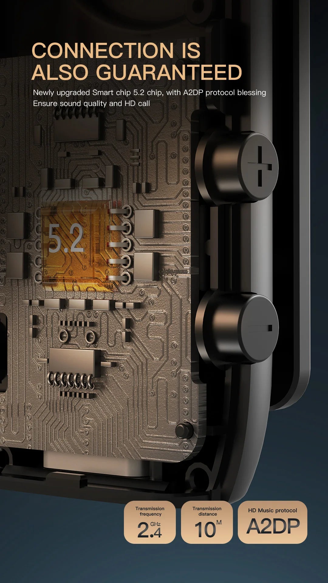 Bluetooth V5.2 Wireless Earbuds Clip On Earphone Business Headphone In-Ear Vibrating Alert