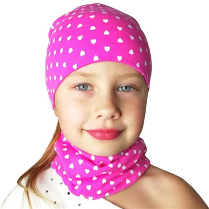 Star Print Cotton Baby Hat Autumn Winter Baby Girls Hat Boys Cap Toddlers Infant Cap Scarf Children Bonnet Hats