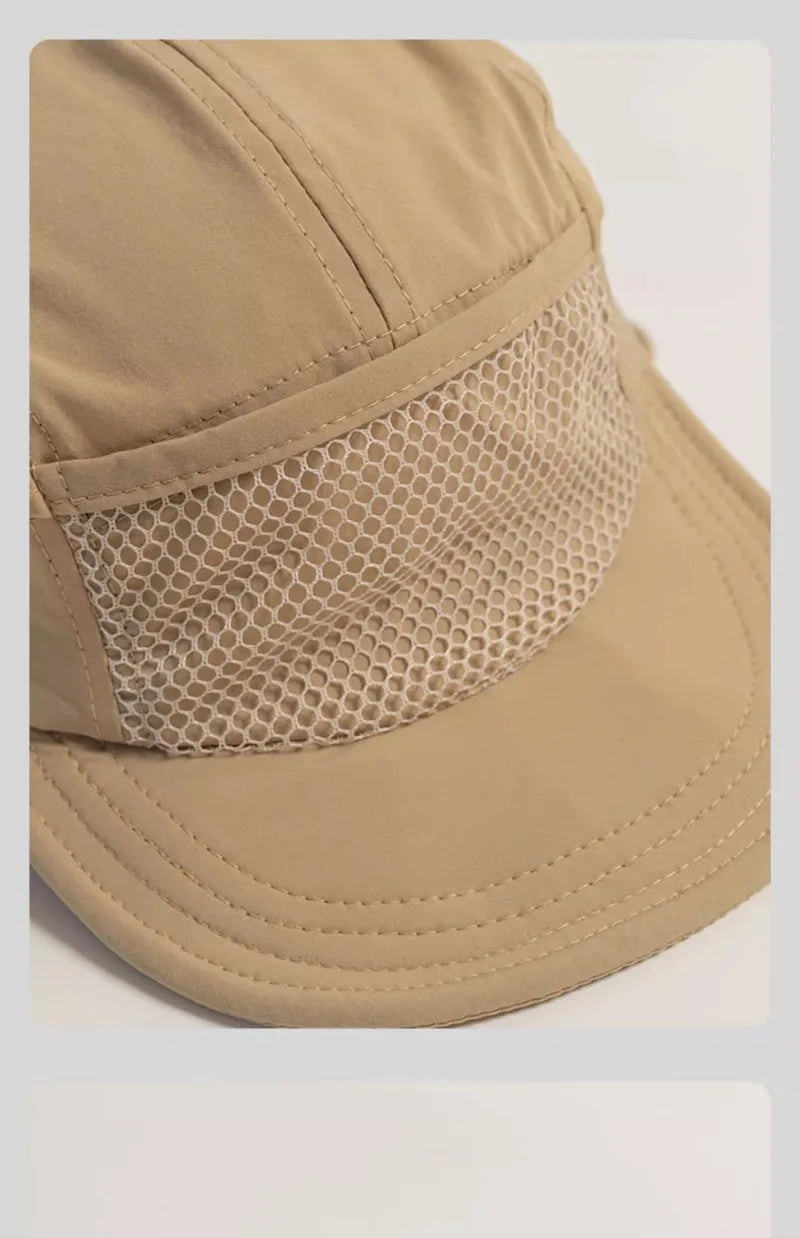 Japanese Outdoor Camping Sun Protection Bucket Hats Women Summer Thin Quick-drying Breathable Neck Protection Men's Caps