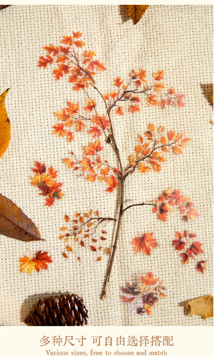 30pcs Plants Flowers Branches leaves Decorative PVC Stickers Scrapbooking Label Diary Stationery Album Phone Cup Journal Planner
