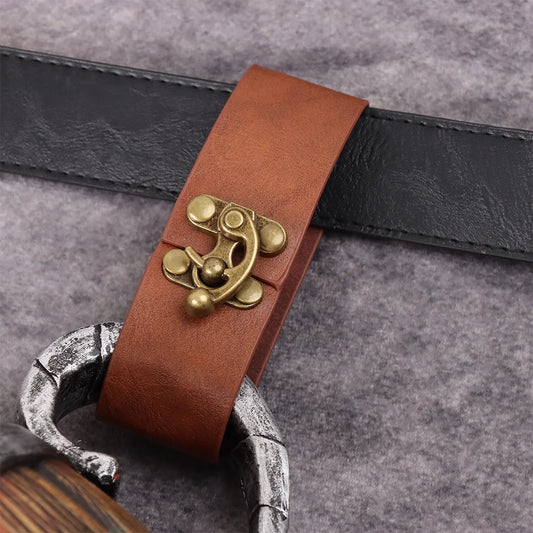 Medieval Renaissance Vintage Accessories Outdoor Waist Pouch Hanging Wooden Cans And Axes Or Keychains Women Hiking Skirt Clips