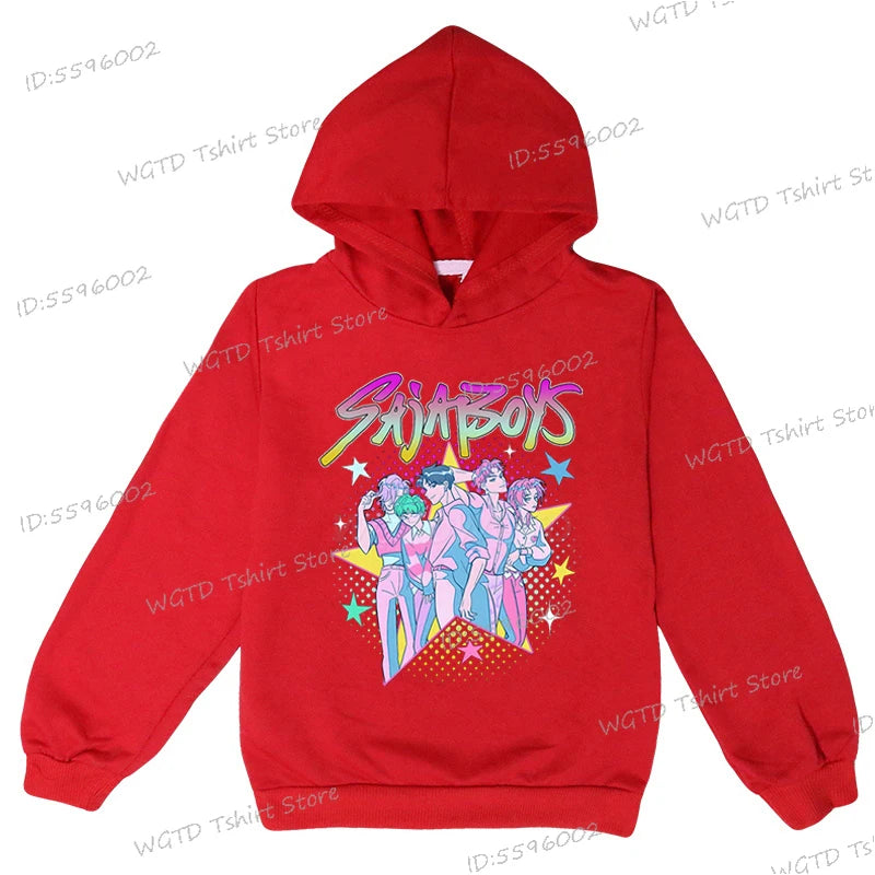 Children's Clothing KPop Demon Hunters Saja Boys Graphic Hoodies 2025 Movie Fashion Casual Hoodie Baby Girls Boys Clothes Gifts