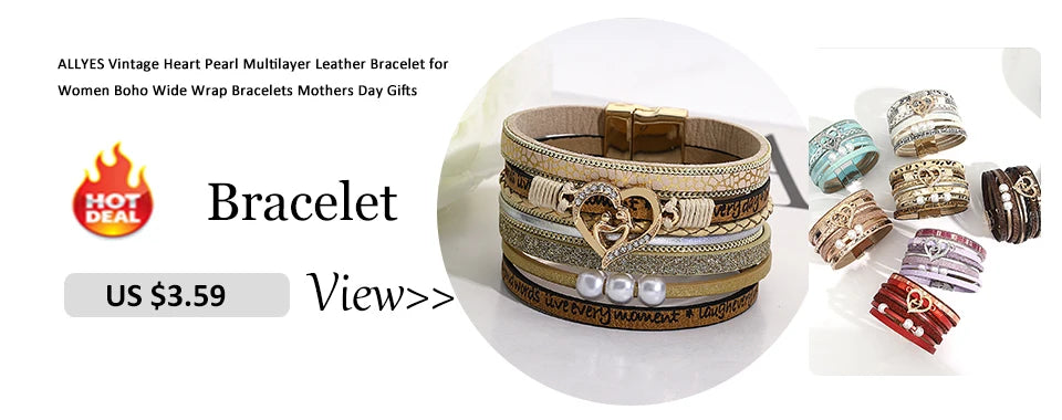 ALLYES Multicolor Rainbow Leather Bracelet Party Jewelry Gifts Fashion Multilayer Slim Strips Wrap Bangle Bracelets for Women
