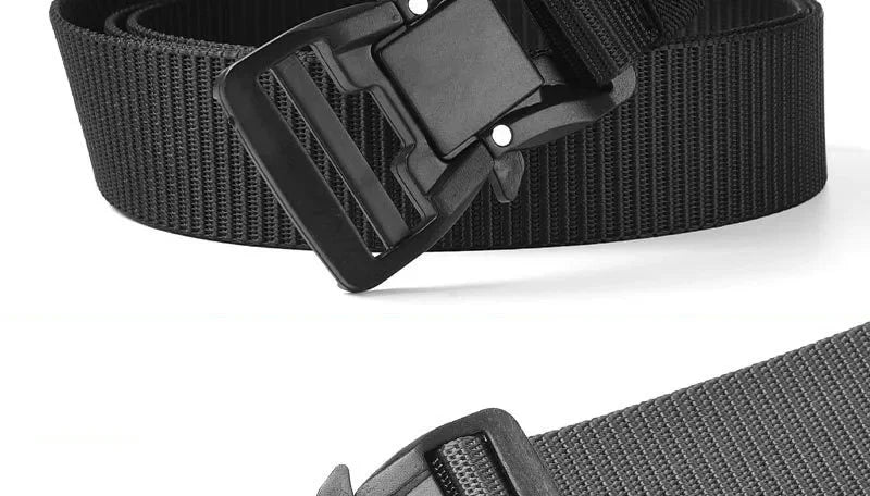 Big Plus Large LONG Size 125 140 160 180cm Men's Belt Canvas Multi-functional Tactical Quick Release Magnetic Alloy Buckle Belts