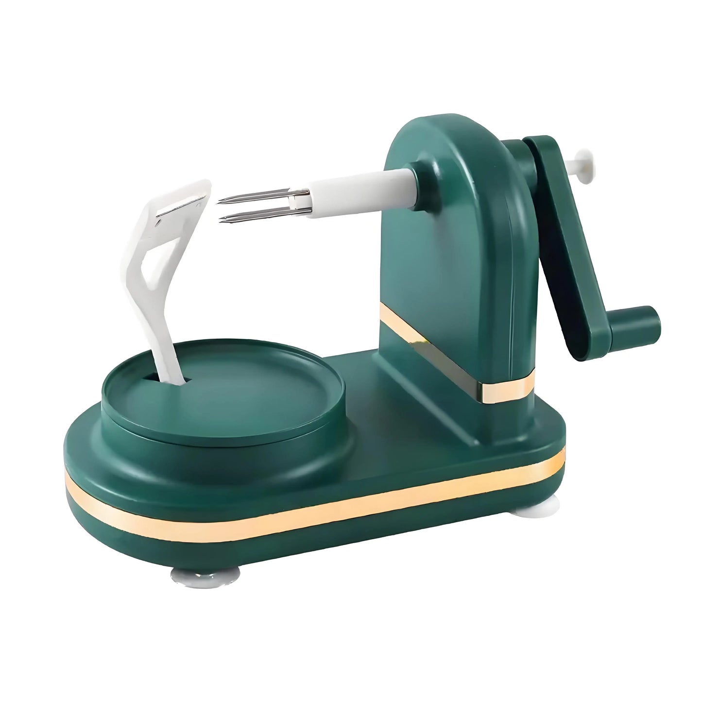 Manual Hand Crank Fruit Peeler with Suction Cup Labor-Saving Kitchen Tool for Safe Peeling