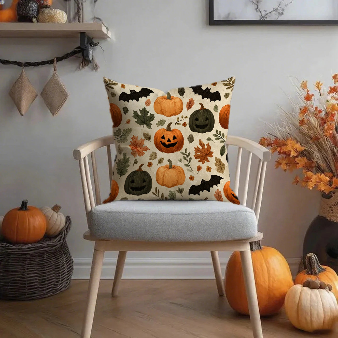 Halloween Pumpkin Pattern PillowcaseSuitable for sofa car bedroom decorative cushion cover pillow cover