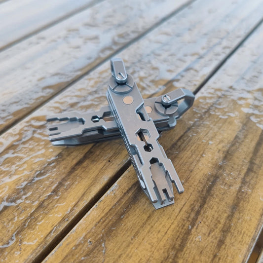 EDC TItanium Alloy with Titanium Key Ring Pry Bar Screwdriver Bottle Opener Handle Multi-tool profession Portable Outdoor Tools