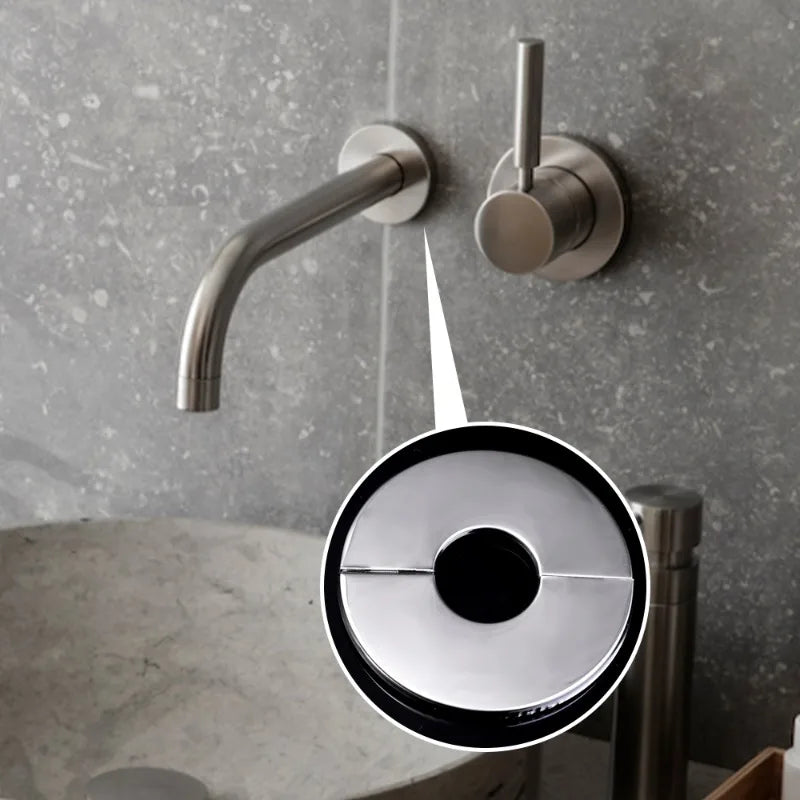 Faucet Stainless Steel Decorative Cover Faucet Water Pipe Round Detachable Decorative Cover Home Bathroom Hardware Accessories