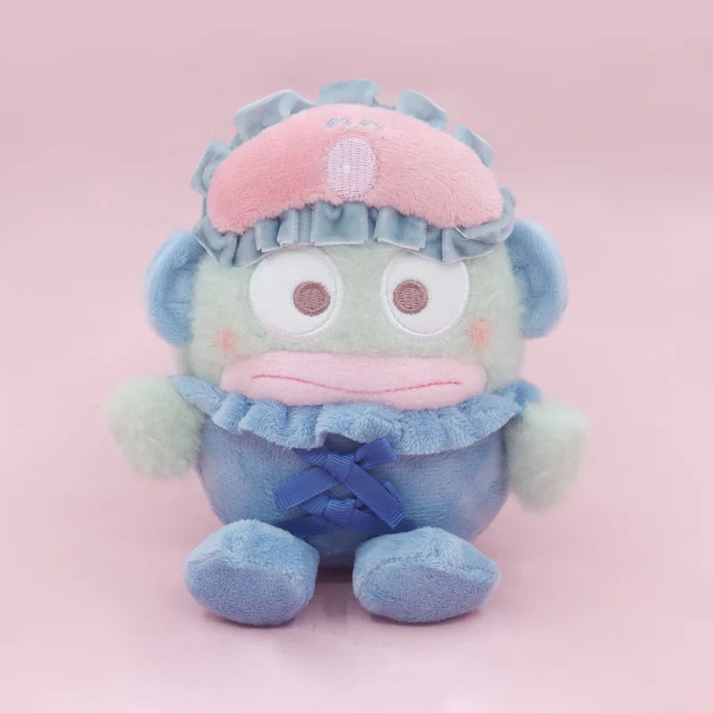 Sanrio Cute Hello Kitty Kuromi Melody Eye Mask Sleepwear Series Plush Doll Pendant Backpack Car Keychain Doll Toy Christmas Gift