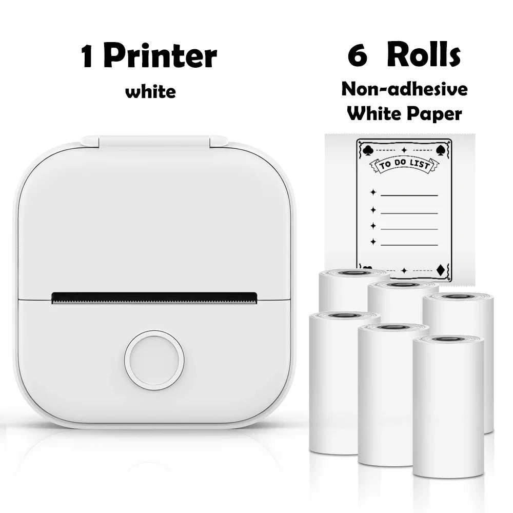 Phomemo T02 Portable Mini Wireless Thermal Pocket Printer Self-adhesive Stickers Use for DIY,Journal Sticker impresora portátil