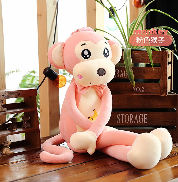 Creative Cute Cartoon Plush Toy Animal Monkey Long Arms And Long Legs Doll Baby Sleeping Comfort Pillow Christmas Gift