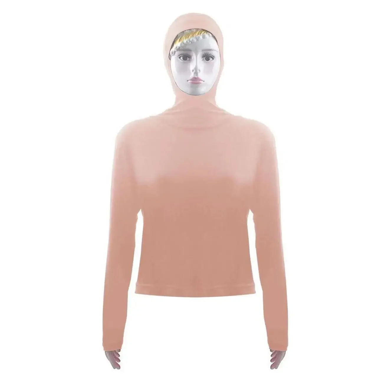 Summer Women Long Sleeve Hooded Top Shirt Sun Protection Tops Tee Stretch Swim Plain Hooded Pullover Tops Sunscreen Swim Wear