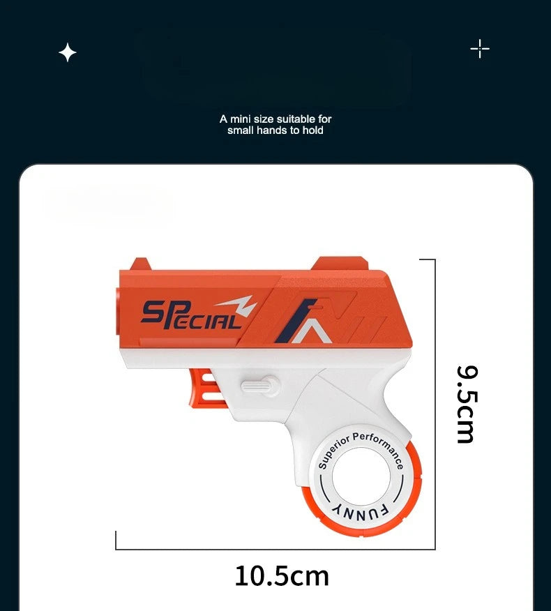 Mini Soft Bullet Toy Gun Rotary Fidget Design Foldable Foam Dart Launcher for Boys Shooting Toy Fun Christmas Gift for Kids