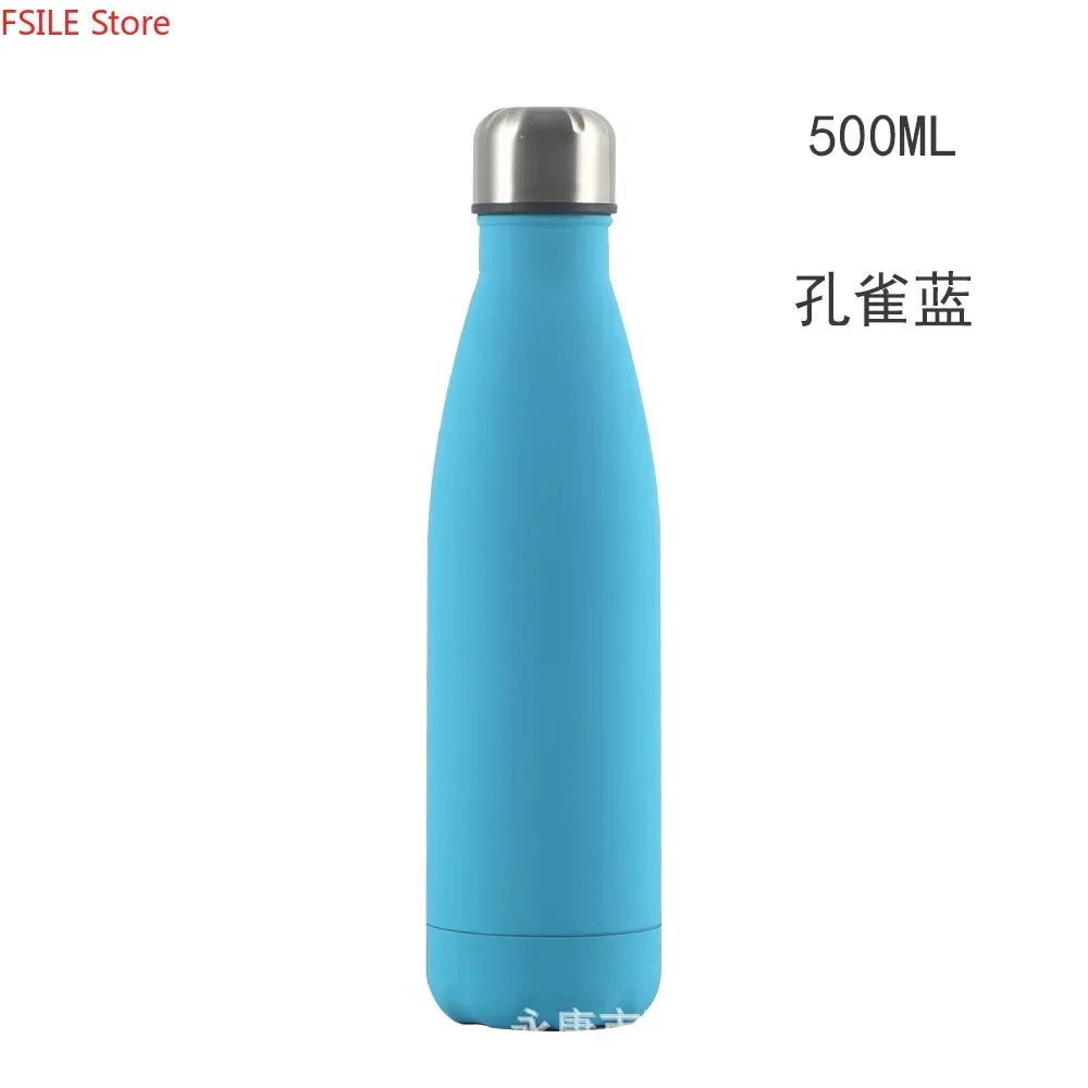 500/750/1000ml Double-Wall Insulated Vacuum Flask Stainless Steel Water Bottle BPA Free Thermos for Sport Water Bottles