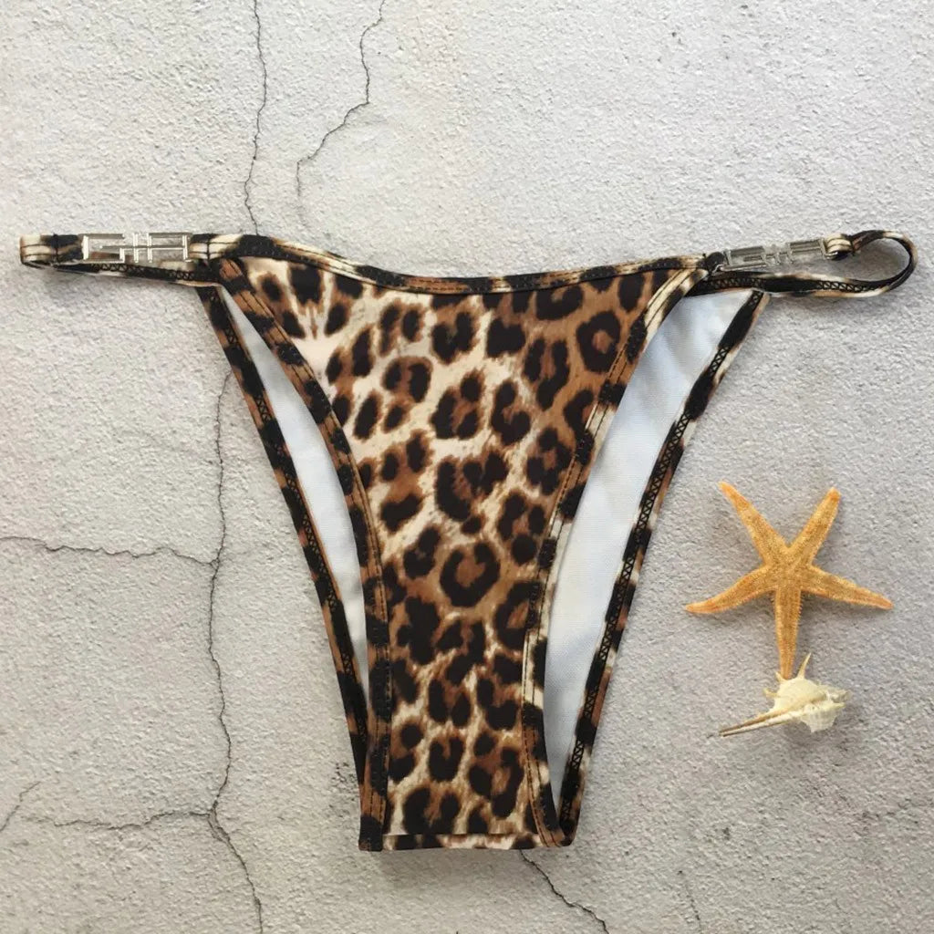Sexy Leopard Print Bikinis Sets Push Up Triangle Cup Micro Bikini Split Swimsuits Summer Beachwear Bandage bathing suit Swimwear