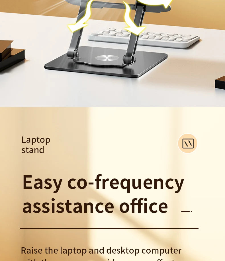 LS652 Laptop Stand Aluminium Alloy Foldable Tablet Rotale Stand Macbook Laptop Portable Fold Holder Cooling Bracket Support