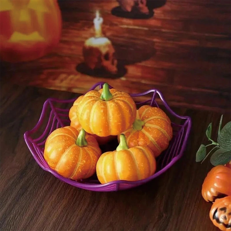 Halloween Cobweb Candy Bowl Set Halloween Theme Party Decoration Kids Favors Pumpkin Ghost Basket Trick or Treat Party Supplies