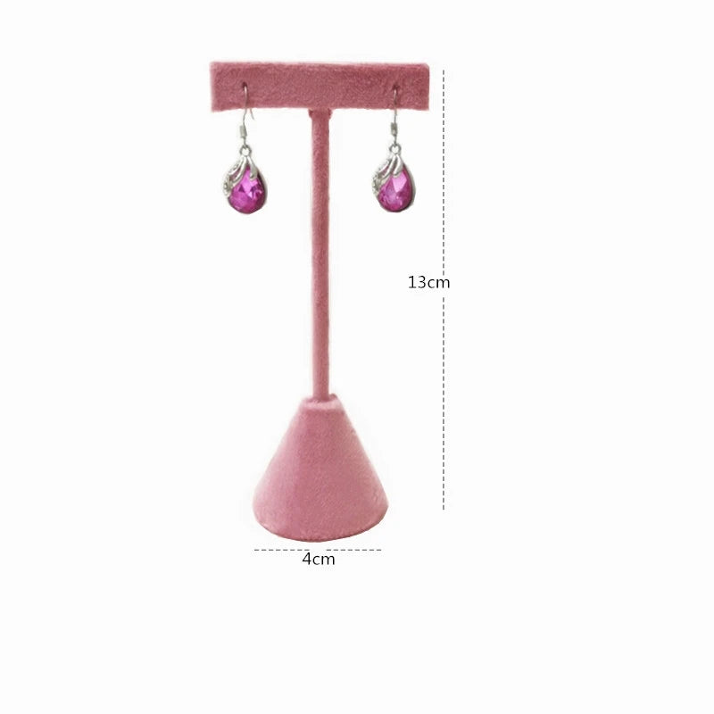 High End Pink Velvet Jewelry Display Props Ring Earrings Holder Necklace Bracelet Tray Organizer Jewelry Store Window Display